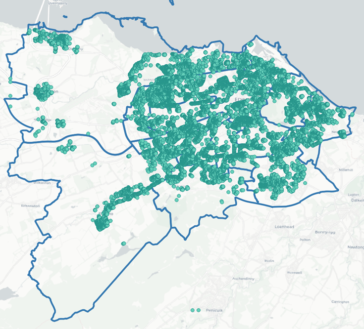 tree location and ward boundaries
