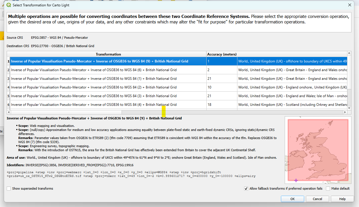 CRS warning in QGIS