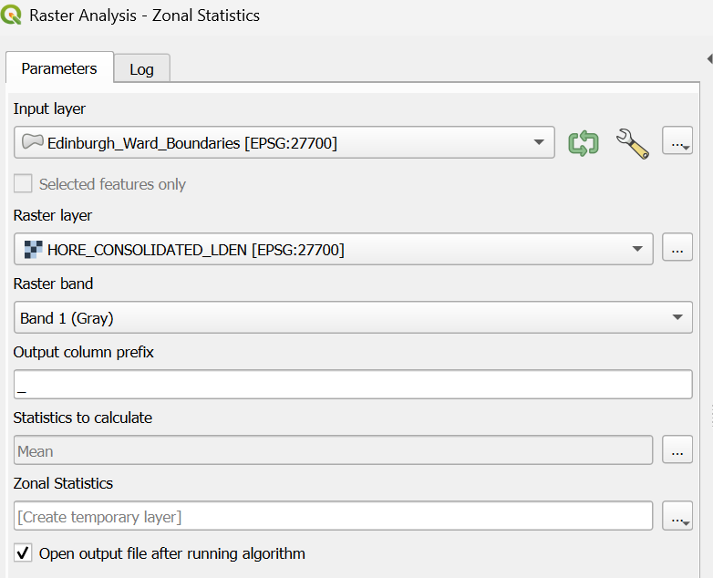 Zonal Statistics