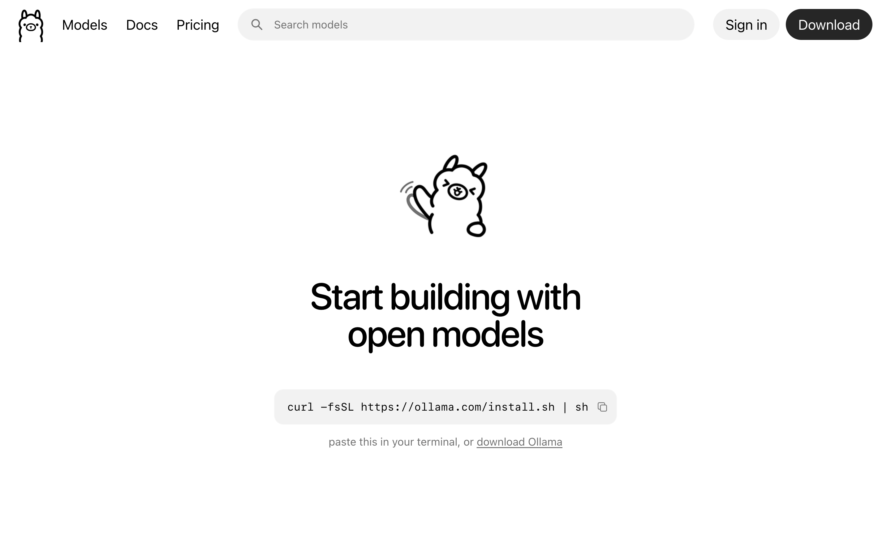 Ollama Download page