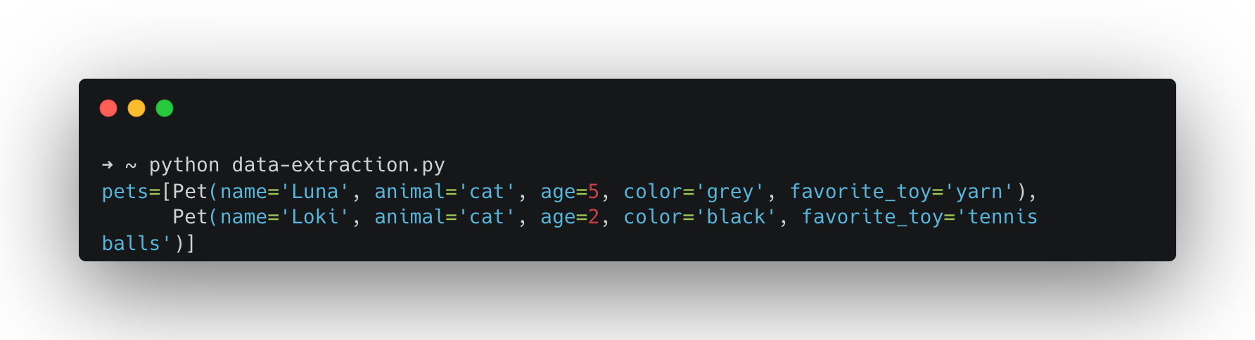 Structured Outputs pets